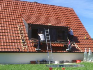 Reparatur an einer Gaube